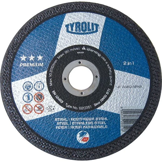 150x1,6 41FA46QBFXA 2in1PreTYR (Tyrolit Premium 2in1 vágókorong)  (Akciós !) 12082730